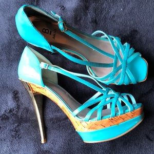 High heeled shoes